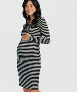Pea in a Pod Maternity Nova Merino Nursing Dress Black Grey Marle Stripe -Deals The Style Setters Store http3A2F2Fstatic.theiconic.com .au2Fp2Fpea in a pod maternity 5307 6149031 5