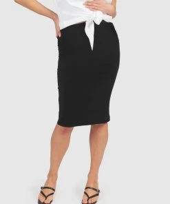 Pea in a Pod Maternity Halo Skirt Black