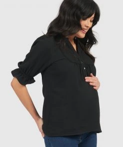 Pea in a Pod Maternity Gina Nursing Blouse Black -Deals The Style Setters Store http3A2F2Fstatic.theiconic.com .au2Fp2Fpea in a pod maternity 5655 1177631 4