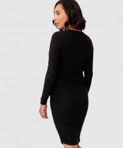 Pea in a Pod Maternity Bailey Crossover Long Sleeve Nursing Dress Black -Deals The Style Setters Store http3A2F2Fstatic.theiconic.com .au2Fp2Fpea in a pod maternity 6368 7265601 3
