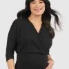 Pea in a Pod Maternity Jane Soft Touch Nursing Top Black