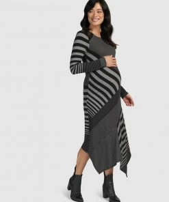 Pea in a Pod Maternity Clarissa Dress Black Grey Stripe -Deals The Style Setters Store http3A2F2Fstatic.theiconic.com .au2Fp2Fpea in a pod maternity 8657 1549031 6