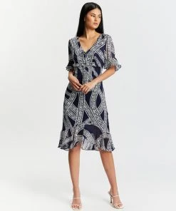 Pink Ruby Wonderland Frill Dress Blue Print -Deals The Style Setters Store http3A2F2Fstatic.theiconic.com .au2Fp2Fpink ruby 1866 4628531 5