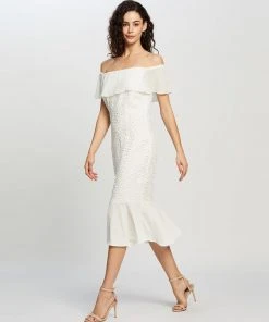 Pink Ruby Roma Off-The-Shoulder Dress White -Deals The Style Setters Store http3A2F2Fstatic.theiconic.com .au2Fp2Fpink ruby 8753 5861511 5
