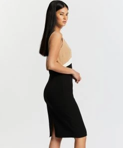 Pink Ruby Colour Block Midi Dress Black, Beige & White -Deals The Style Setters Store http3A2F2Fstatic.theiconic.com .au2Fp2Fpink ruby 9226 9258531 2