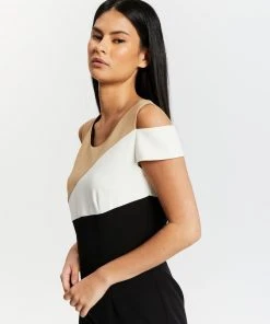 Pink Ruby Colour Block Midi Dress Black, Beige & White -Deals The Style Setters Store http3A2F2Fstatic.theiconic.com .au2Fp2Fpink ruby 9230 9258531 4