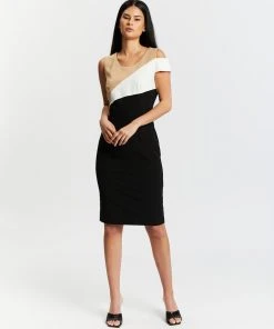 Pink Ruby Colour Block Midi Dress Black, Beige & White -Deals The Style Setters Store http3A2F2Fstatic.theiconic.com .au2Fp2Fpink ruby 9234 9258531 5