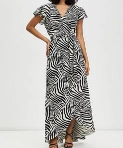 Pink Ruby Promised Land Wrap Dress White Zebra