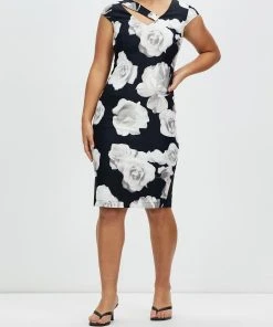 Pink Ruby Be Free Cut Out Dress Black & White