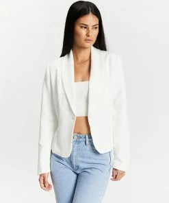 Pink Ruby Colour Block Jacket White