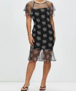 Pink Ruby Roma Dress Black