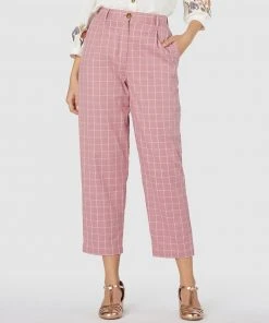 Princess Highway Tabitha Check Pants Pink