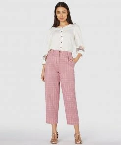 Princess Highway Tabitha Check Pants Pink -Deals The Style Setters Store http3A2F2Fstatic.theiconic.com .au2Fp2Fprincess highway 0337 2757531 5