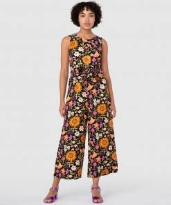 Princess Highway Wild Garden Jumpsuit Black