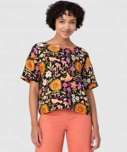 Princess Highway Wild Garden Top Black