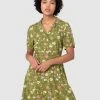 Princess Highway Heather Ditsy Dress Green