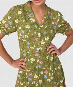 Princess Highway Heather Ditsy Dress Green -Deals The Style Setters Store http3A2F2Fstatic.theiconic.com .au2Fp2Fprincess highway 2656 4630441 4