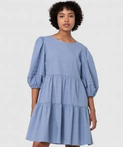 Princess Highway Lorraine Smock Dress Blue