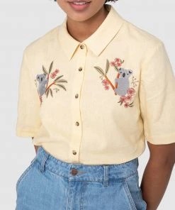 Princess Highway Koala Embroidered Blouse Lemon -Deals The Style Setters Store http3A2F2Fstatic.theiconic.com .au2Fp2Fprincess highway 4302 9174241 4