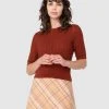 Princess Highway Brooke Knit Top Chocolate
