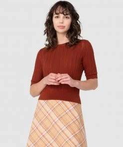 Princess Highway Brooke Knit Top Chocolate