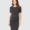 Ripe Maternity Mia Short Sleeve Nursing Dress Black/Flint