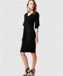 SACHA DRAKE Cowl Tie Drape Dress Black -Deals The Style Setters Store http3A2F2Fstatic.theiconic.com .au2Fp2Fsacha drake 0676 6911411 3
