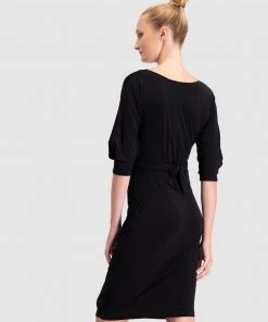 SACHA DRAKE Cowl Tie Drape Dress Black -Deals The Style Setters Store http3A2F2Fstatic.theiconic.com .au2Fp2Fsacha drake 0681 6911411 5
