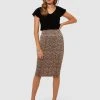 SACHA DRAKE Wanda Skirt Tan Leopard