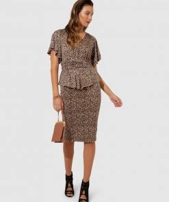SACHA DRAKE Wanda Skirt Tan Leopard -Deals The Style Setters Store http3A2F2Fstatic.theiconic.com .au2Fp2Fsacha drake 1052 4967551 5
