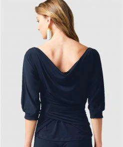SACHA DRAKE Cowl-Tie Drape Top Navy -Deals The Style Setters Store http3A2F2Fstatic.theiconic.com .au2Fp2Fsacha drake 2448 2745701 3
