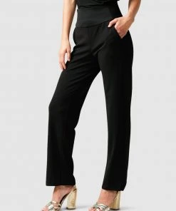 SACHA DRAKE Tapered Leg Trouser Black