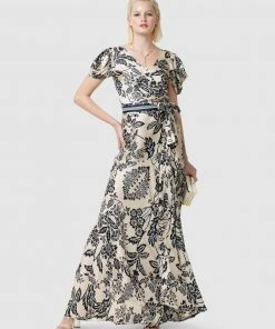 SACHA DRAKE Mist on the River Maxi Wrap Porcelain Floral
