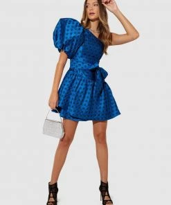 SACHA DRAKE Pavillions Of The Mind Dress Blue Spot Taffeta -Deals The Style Setters Store http3A2F2Fstatic.theiconic.com .au2Fp2Fsacha drake 4994 7210441 4