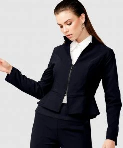 SACHA DRAKE Front Zip Jacket Navy