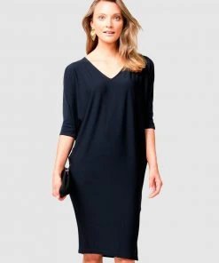 SACHA DRAKE Batwing Dress Navy