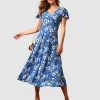 SACHA DRAKE Sanctuary Cove Dress Blue White Floral