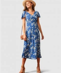 SACHA DRAKE Sanctuary Cove Dress Blue White Floral -Deals The Style Setters Store http3A2F2Fstatic.theiconic.com .au2Fp2Fsacha drake 7957 3418221 5