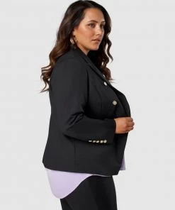 Something 4 Olivia Madeleine Button Blazer BLACK -Deals The Style Setters Store http3A2F2Fstatic.theiconic.com .au2Fp2Fsomething 4 olivia 2049 6308501 3