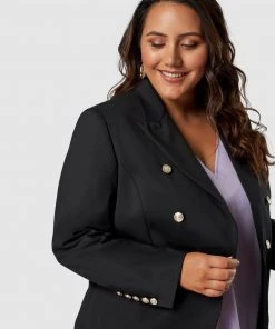 Something 4 Olivia Madeleine Button Blazer BLACK -Deals The Style Setters Store http3A2F2Fstatic.theiconic.com .au2Fp2Fsomething 4 olivia 2058 6308501 5