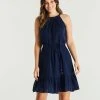 Stella Blaze Halter Dress Navy