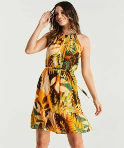 Stella Maldives Halter Dress Print