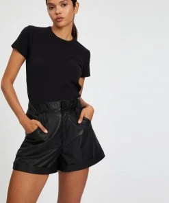 West 14th Sullivan Shorts Black Leather -Deals The Style Setters Store http3A2F2Fstatic.theiconic.com .au2Fp2Fwest14 0865 0391241 4