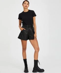 West 14th Sullivan Shorts Black Leather -Deals The Style Setters Store http3A2F2Fstatic.theiconic.com .au2Fp2Fwest14 0867 0391241 5
