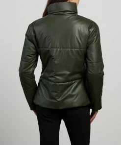 West 14th Uptown Puffer Jacket Bottlebush Green Leather -Deals The Style Setters Store http3A2F2Fstatic.theiconic.com .au2Fp2Fwest14 0899 6087621 3