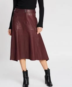 West 14th Hudson Skirt Shiraz Leather
