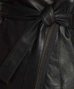 West 14th Washington Drape Trench Black Leather -Deals The Style Setters Store http3A2F2Fstatic.theiconic.com .au2Fp2Fwest14 2416 3710901 6