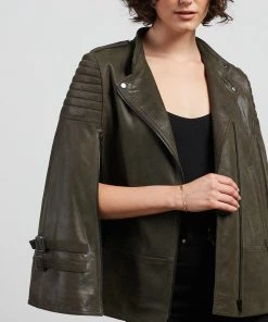 West 14th Crosby Leather Cape Dark Fern Green Leather -Deals The Style Setters Store http3A2F2Fstatic.theiconic.com .au2Fp2Fwest14 6777 6040721 4