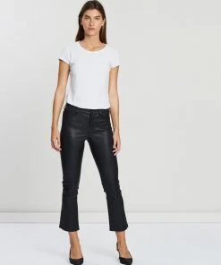 West 14th Midtown Crop Flare Pants Black Stretch Leather -Deals The Style Setters Store http3A2F2Fstatic.theiconic.com .au2Fp2Fwest14 7583 534358 5