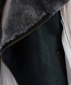 West 14th Nolita Drape Vest Black Distressed Shearling -Deals The Style Setters Store http3A2F2Fstatic.theiconic.com .au2Fp2Fwest14 8754 944358 6